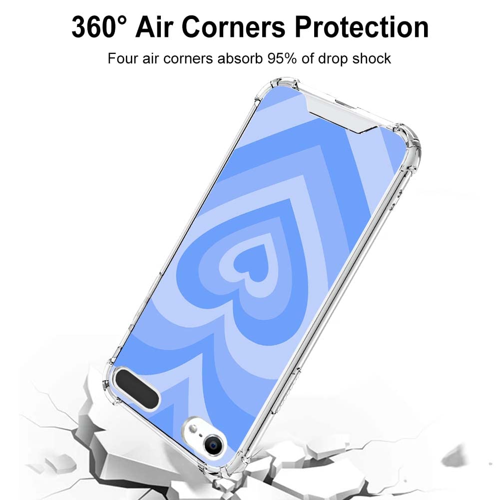 Ook Compatible With Ipod Touch5/6/7 Generation Case Ring Holder For Girls Woman,Soft Tpu Bumper Pc Back Shockproof Protective Ca