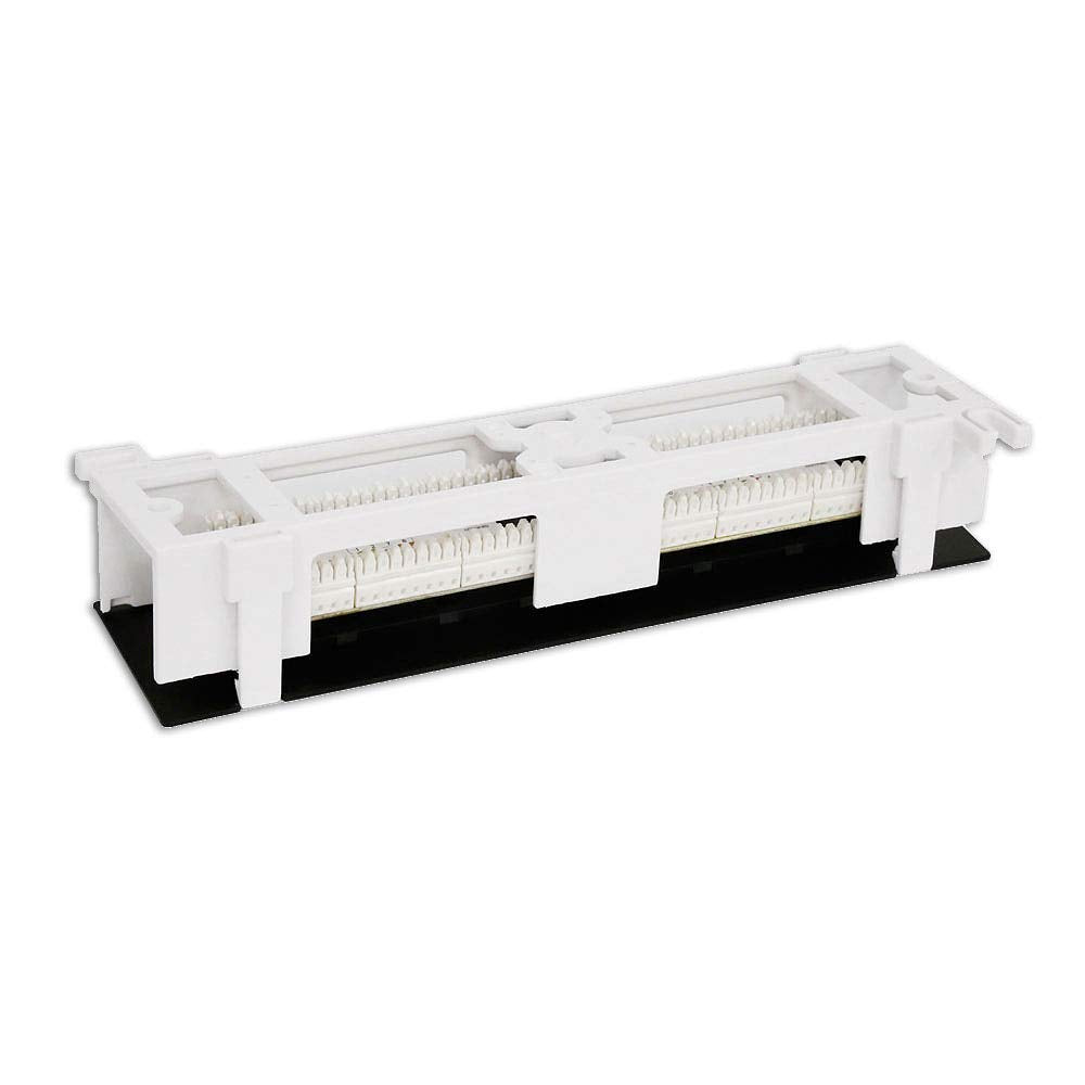 Wall Mount 12 Port Cat6 Patch Panel, 110 Type, 568A & 568B Compatible, 10 Inch