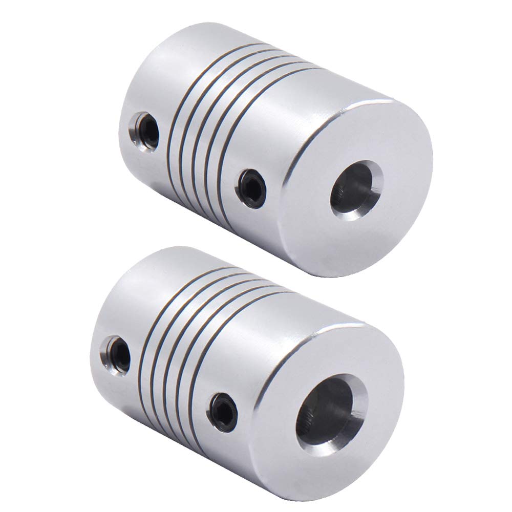 Saiper Flexible Couplings 5Mm To 8Mm (5Pcs) Aluminum Alloy Joint Connector Compatible With Nema 17 Stepper Motors, Reprap 3D Pri