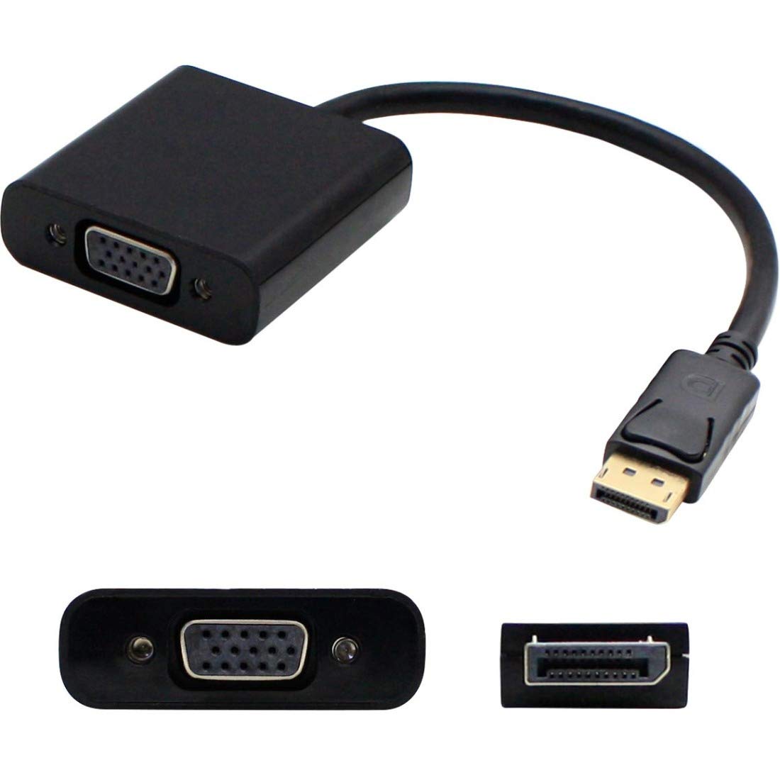 Addon 8In Dp To Vga M/F Black Adapter
