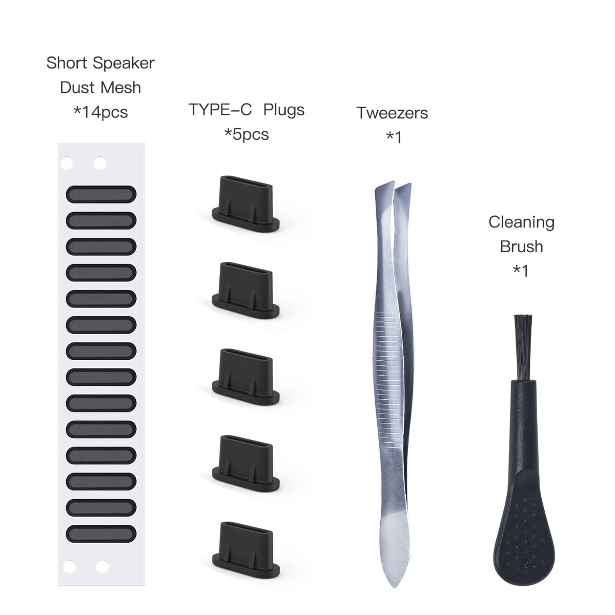 imComor 5X USB Type C Anti Dust Plug Set for iPhone 16 15 Pro Max, Samsung Galaxy S24 S23 S22, Includes Cleaning Brush & Tweezers