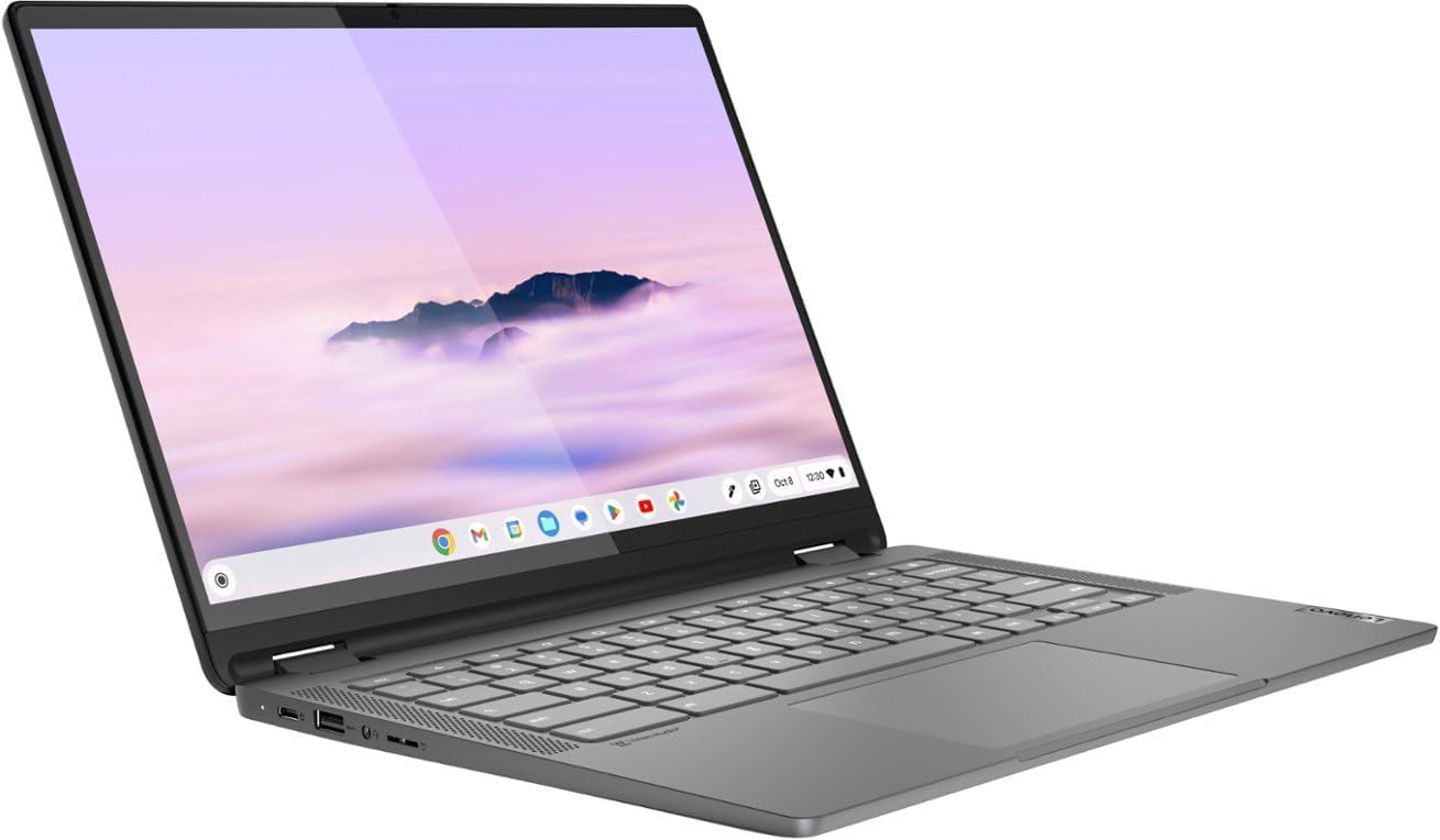 Lenovo Ideapad Flex 5I Chromebook Plus 2-In-1 Laptop, W/External Optical Drive, 14 Wuxga Touchscreen, I3-1315U(6-Core), 8Gb Ram,