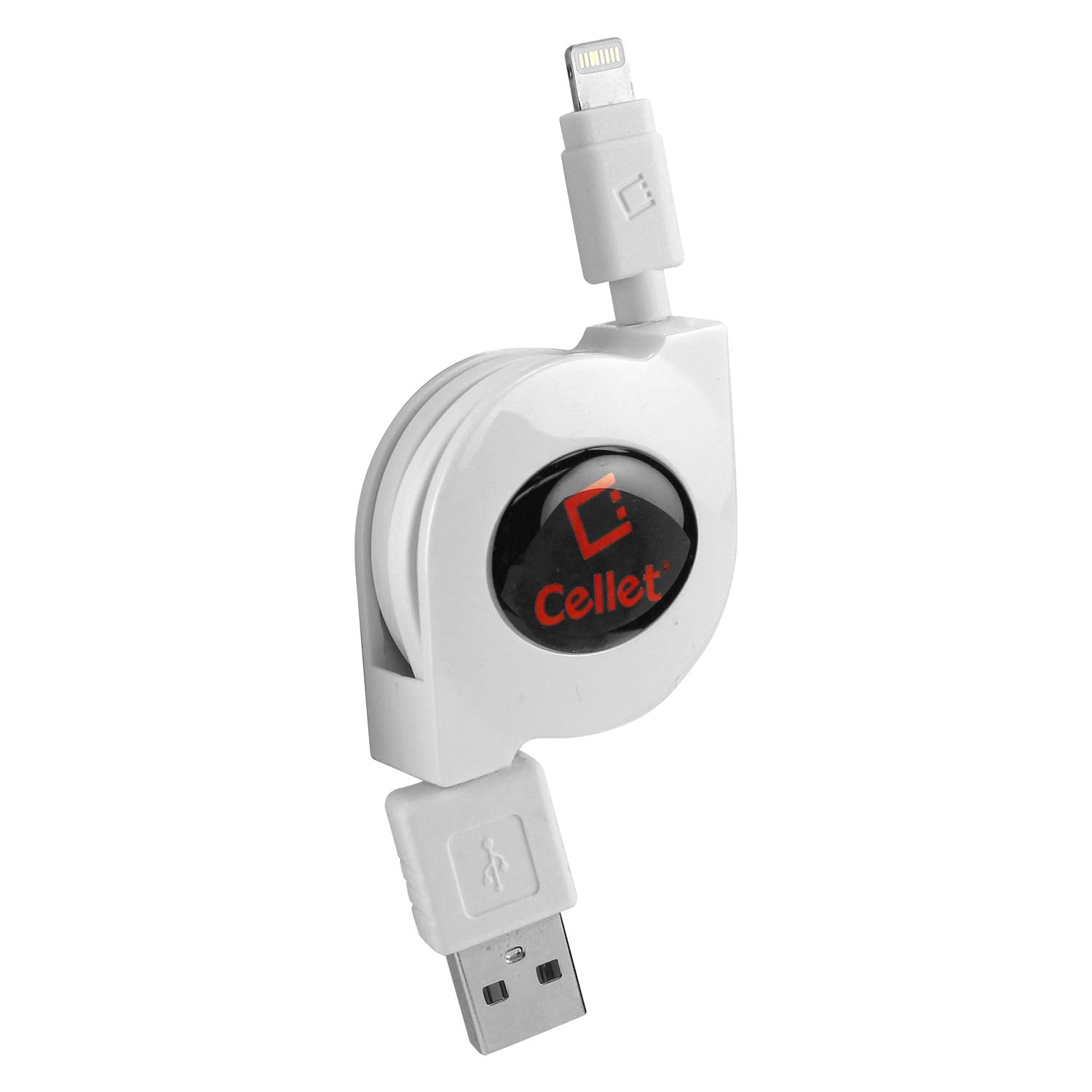 Cellet Retractable Lightning Cable, Charging Cord Compatible with Apple iPhone 14 Pro Max Mini SE 13 12 11 Xs Xr X SE iPad Pro A
