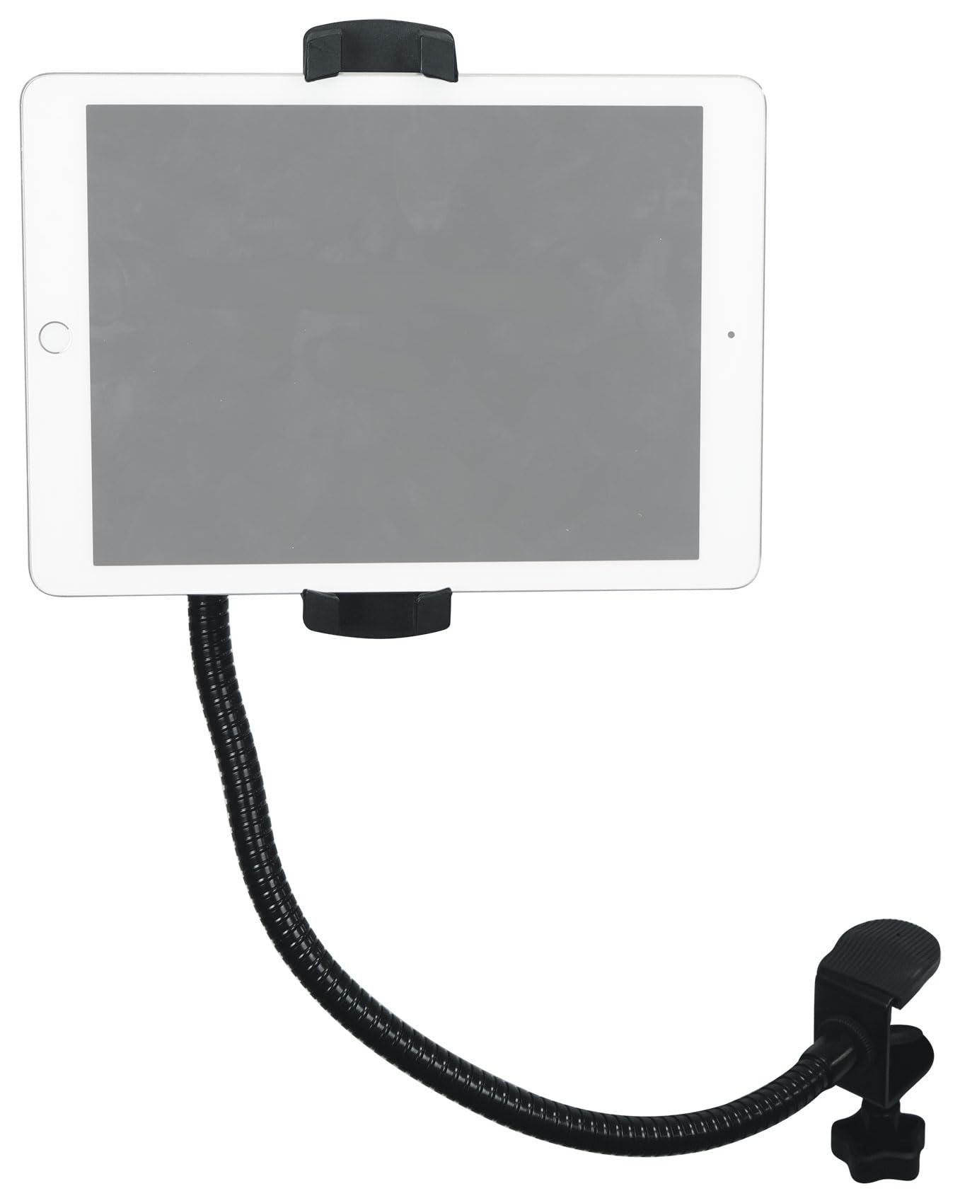 Rockville iStand G20 20    Gooseneck Stand, Clamp Base, Adjustable Mic Clip, Phone/Tablet Holder, Perfect for DJs, Streaming, Po