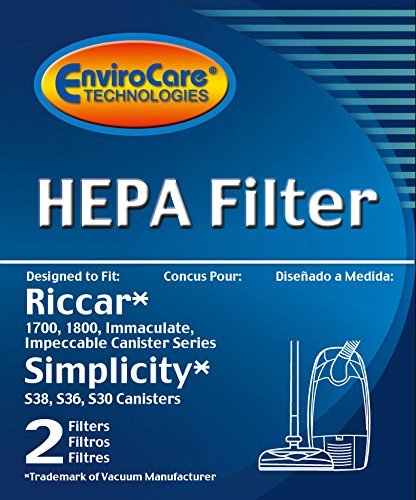 Envirocare Premium Replacement Vacuum Cleaner Hepa Filter Made To Fit Riccar 1700 1800 Immaculate And Impeccable, Simplicity S C