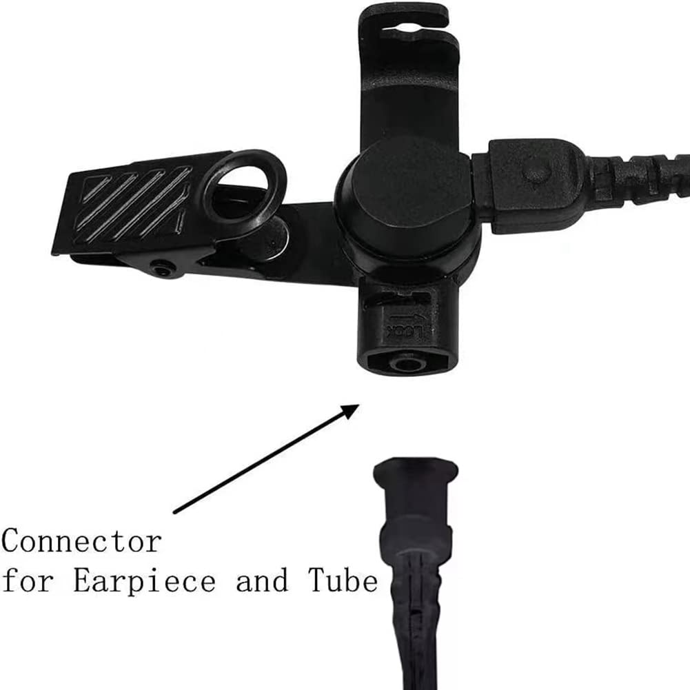 Kctin Black Replacement Acoustic Coil Tube For Motorola Baofeng Kenwood Walkie Talkie Radio Earpieces And Two Way Radios Headset (10 Packs)