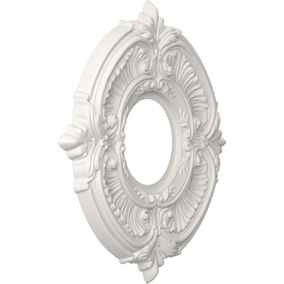 Ekena Millwork Cmp10Atgbw Attica Thermoformed Pvc Ceiling Medallion (Fits Canopies Up To 4 1/8''), 10''Od X 3 1/2''Id X 3/4''P,