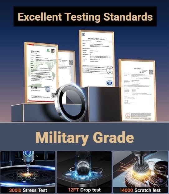 Arerco Camera Lens Protector For Iphone 16 Pro Max /Iphone 16 Pro, Anti-Scratch, Anti-Shatter, Case-Friendly, Tempered 9H+ Glass