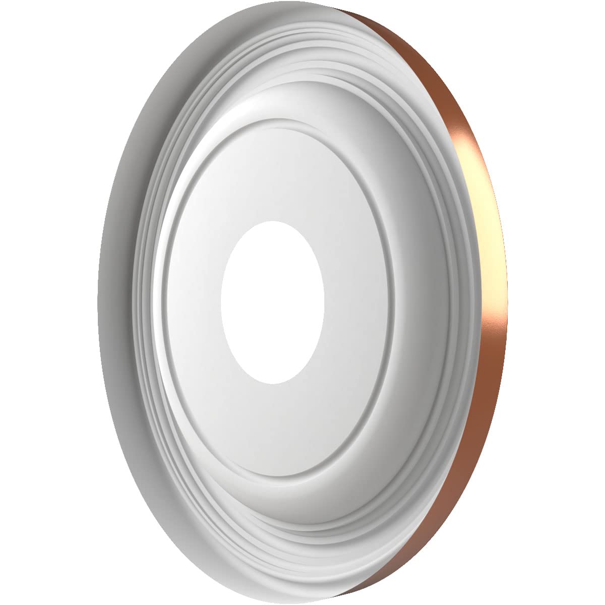 Ekena Millwork Cmp13Trbco Traditional Thermoformed Pvc Ceiling Medallion (Fits Canopies Up To 7 1/2''), 13''Od X 3 1/2''Id X 1 1