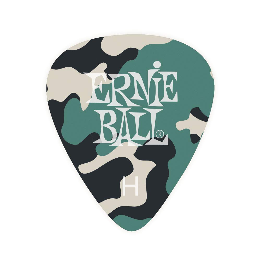Ernie Ball Guitar Picks, Heavy, Camouflage, 12 Pack (P09223)