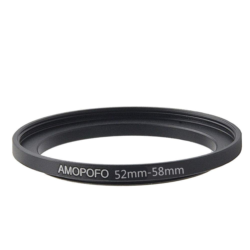 Amopofo 52Mm To 58Mm Camera Filter Ring/Adapter For 58Mm Uv, Nd, Cpl Filter, Metal Step-Up Ring