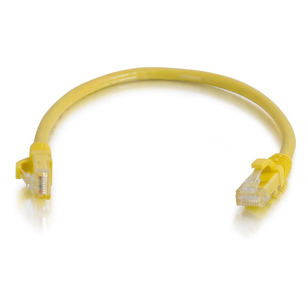 C2G/Cables To Go 15198 Cat5E Snagless Unshielded (Utp) Network Patch Cable, Yellow (7 Feet/2.13 Meters)