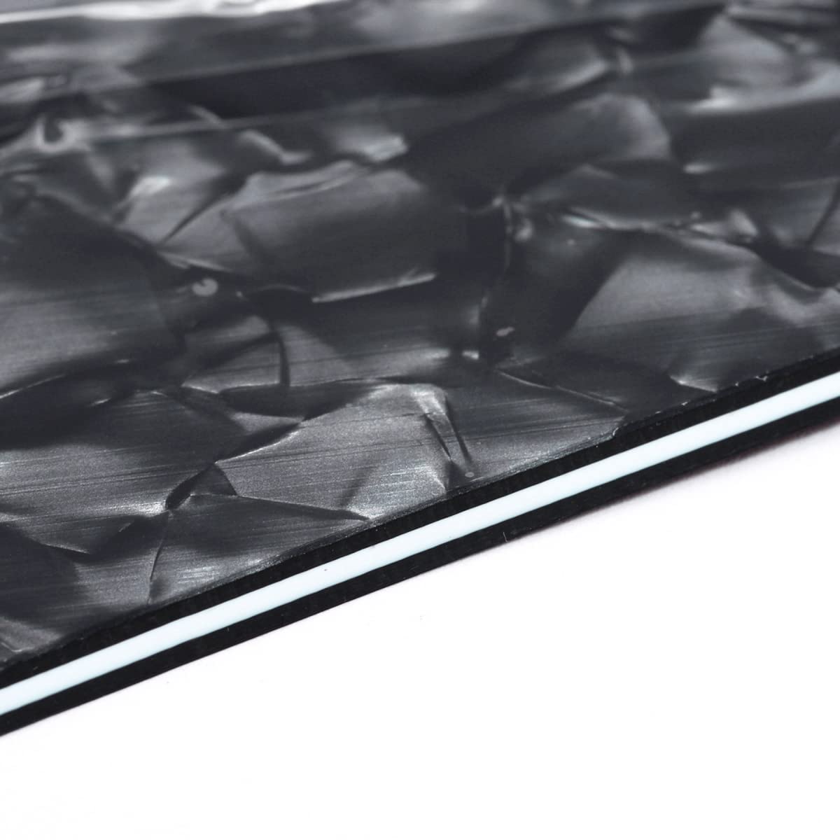 Musiclily Guitar Back Plate Tremolo Cavity Cover Backplate For China Made Squier Guitar Parts, 4Ply Pearl Black