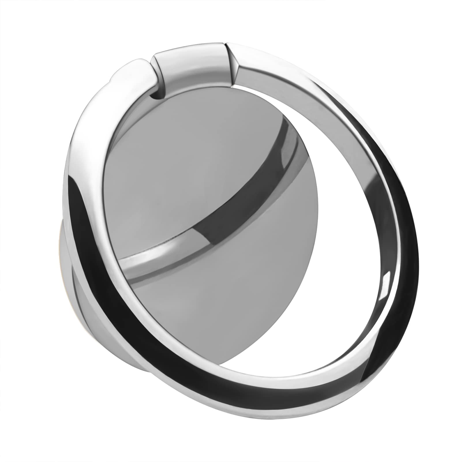 Obhei Metal Cell Phone Ring Holder Finger Ring Stand, 360 Degree Rotation Ring Kickstand Grip Holder For Magnetic Car Mount, Sil