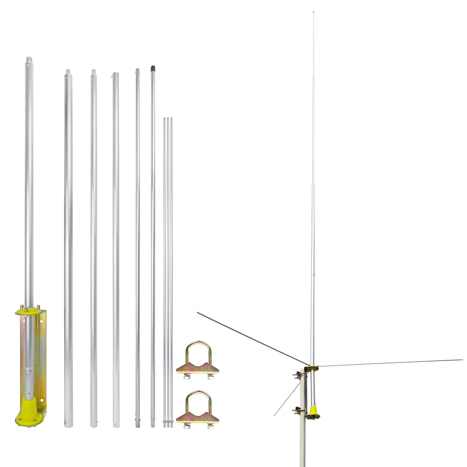 Uayesok 20Ft Cb Base Station Antenna, 27Mhz 11Meter Aluminum Alloy Cb Base Antenna 3.5Dbi 100W
