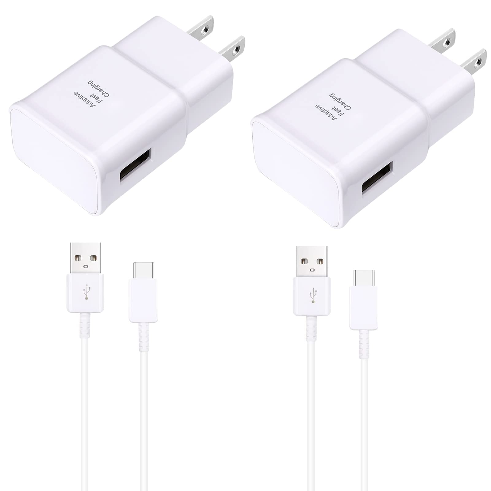 Fast Charger Samsung, Type C Android Phone Charger With 6.6 Ft C Type Fast Charging Cable For Samsung Galaxy S10/S9/S8/S10E/S10+