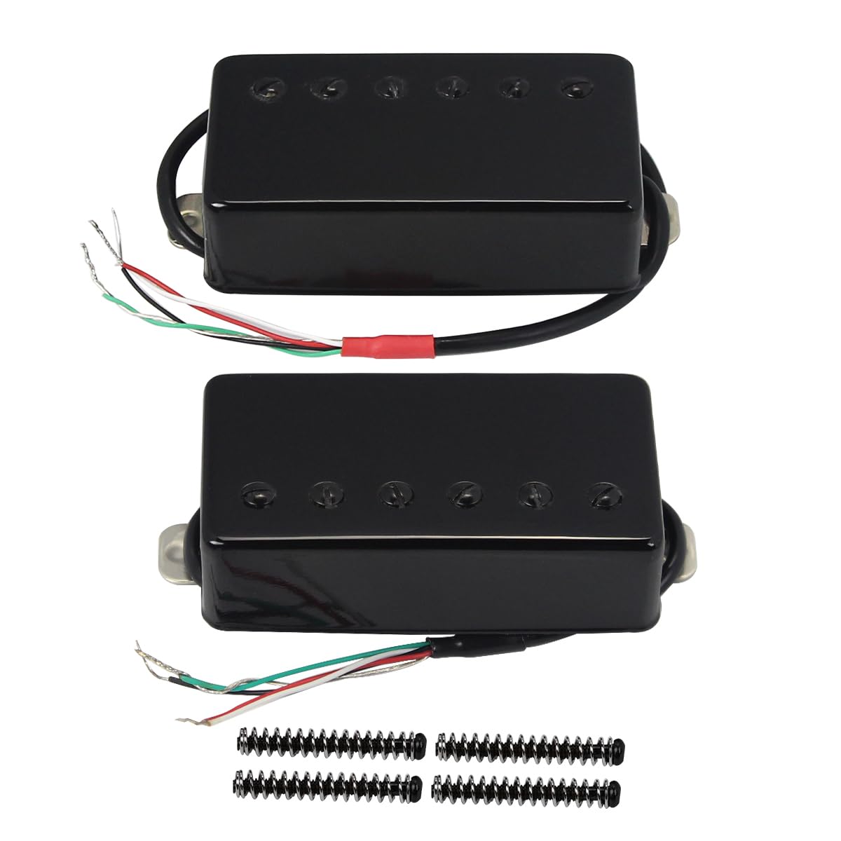 FLEOR Humbucker Pickup Ceramic Guitar Neck + Bridge Pickup Set Black Fit LP Style Electric Guitar