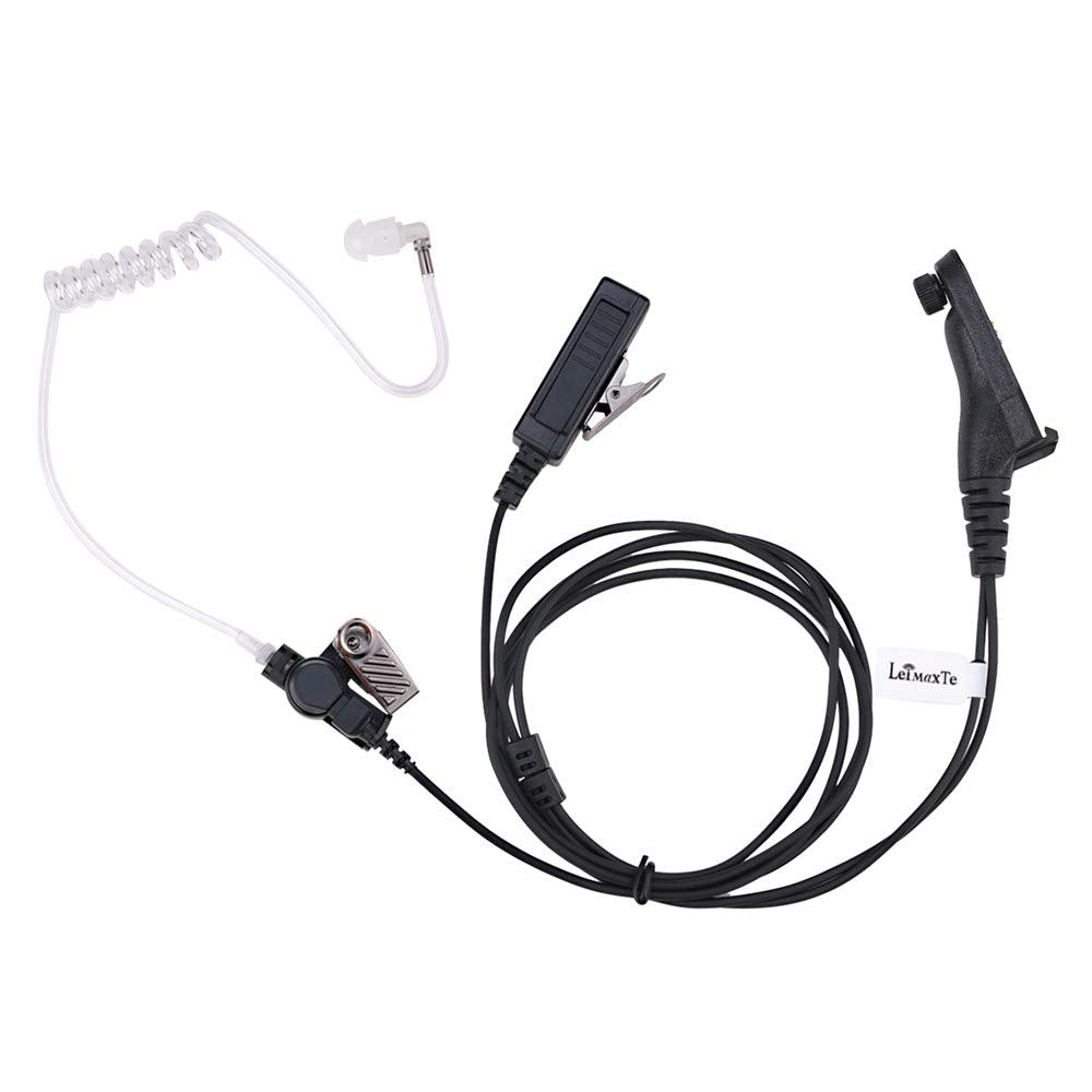Leimaxte Apx 6000/4000/8000 Xpr 7550 Xpr 7550E Xpr 6350 6550 7350E 7580E Earpiece Headset For Motorola Radio With Acoustic Tube And Ptt Mic (1 Pcs)