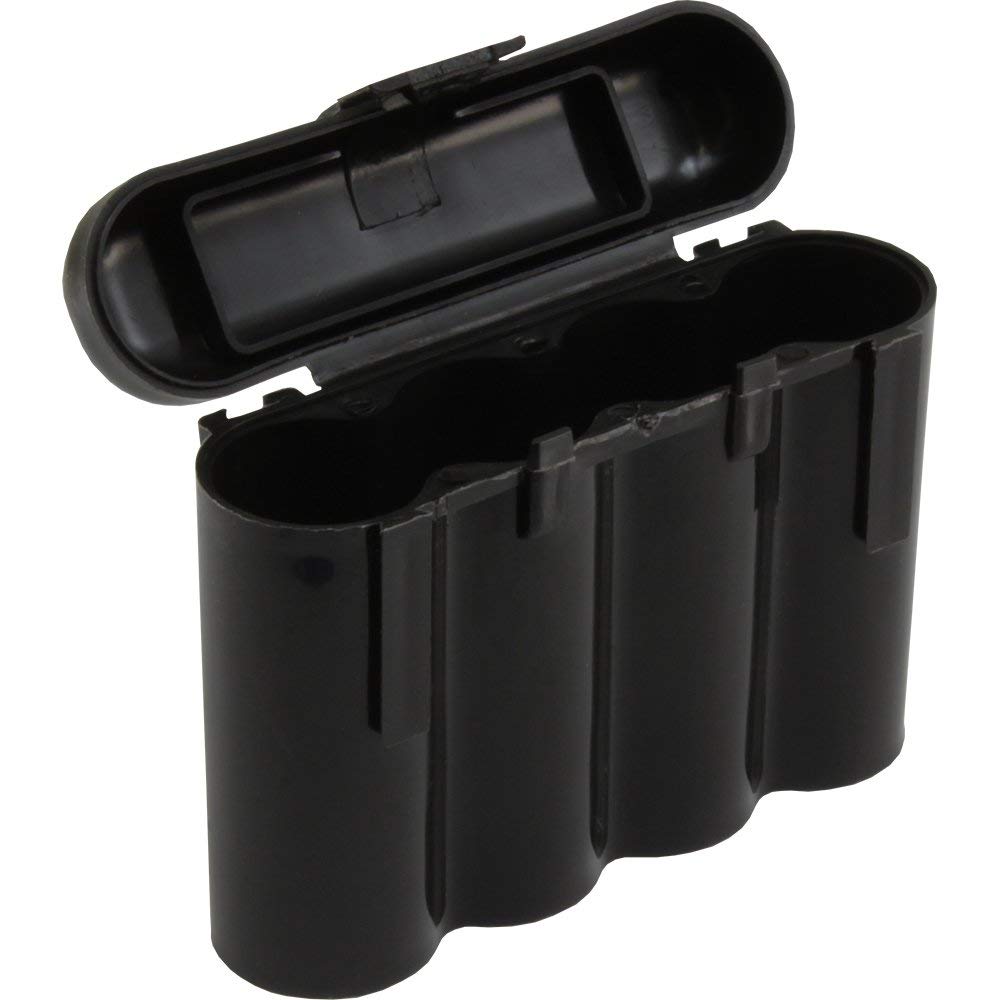 Powertron 3 Pack Aa/Aaa / Cr123A Black Battery Holder Storage Cases