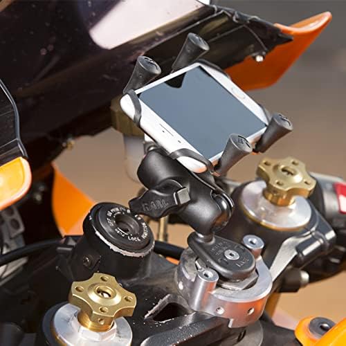 Ram Mounts X Grip Large Phone Mount With Motorcycle Fork Stem Base Ram B 176 A Un10U With Short Arm For Stems 12Mm To 38Mm In Di