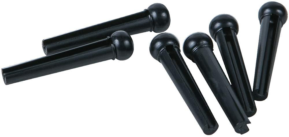 Golden Gate F-0002 Acoustic Guitar Bridge Pins - Black - Set of 6