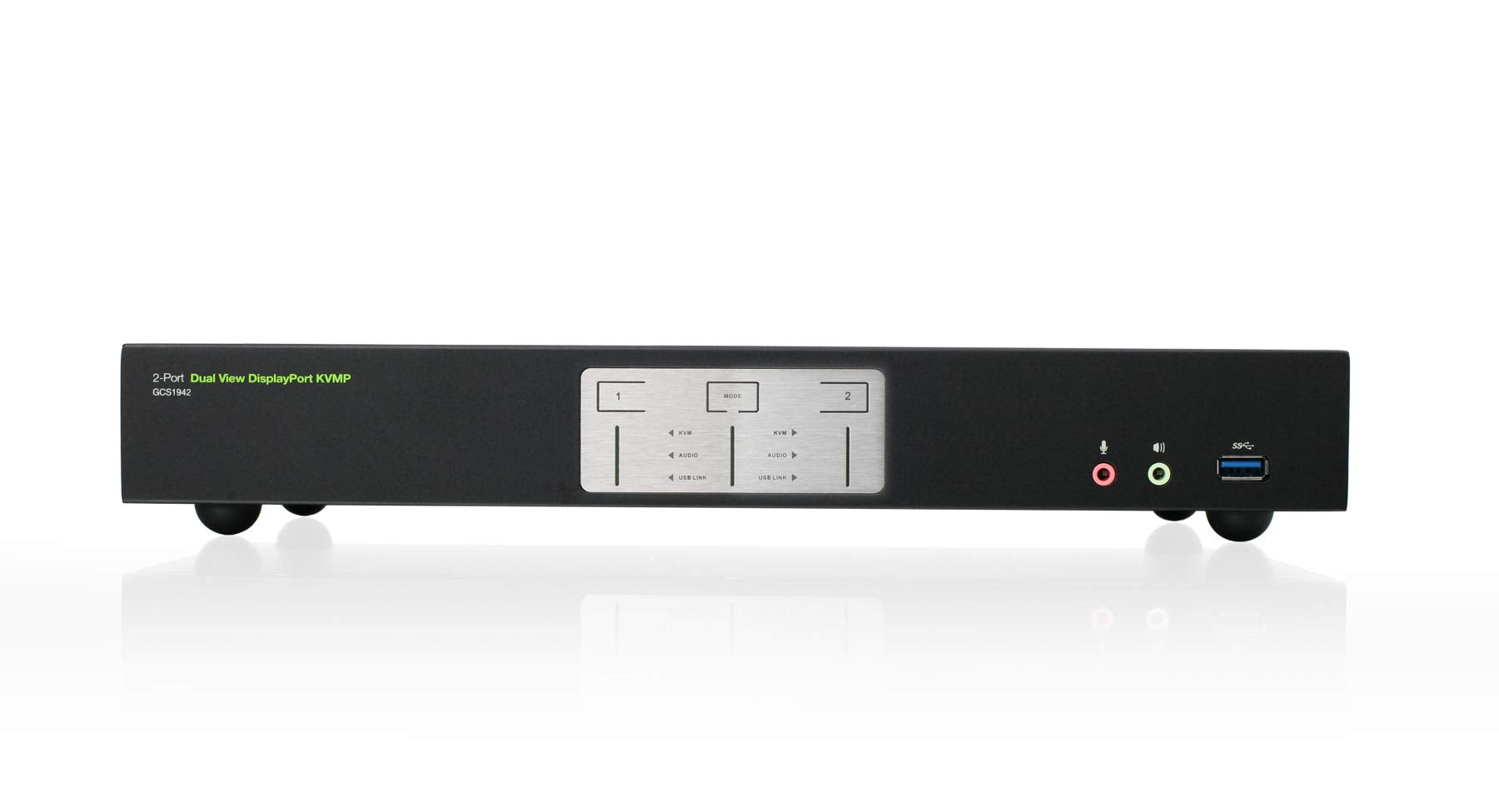 Iogear 2 Port 4K Dual View Displayport Kvmp With Usb 3.0 Hub And Audio (Gcs1942)