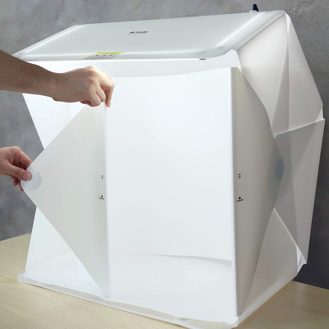 Foldio3 + 360 Studio Fullset (25Inch Photo Lightbox Studio With 10Inch 360 Photography Turntable And 20Inch Extended Plate Set/P