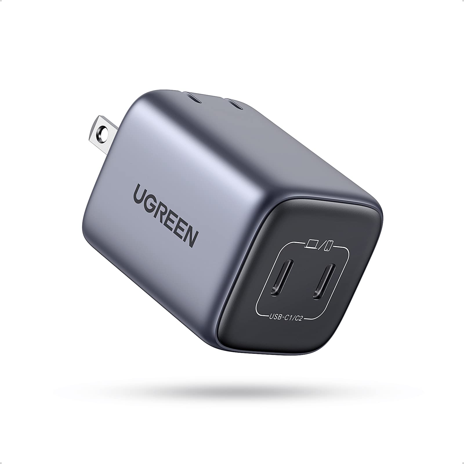 Ugreen 45W Usb C Charger, Nexode 2 Port Gan Foldable Pps Wall Charger Block Support Samsung Super Fast Charging 2.0 For Galaxy S