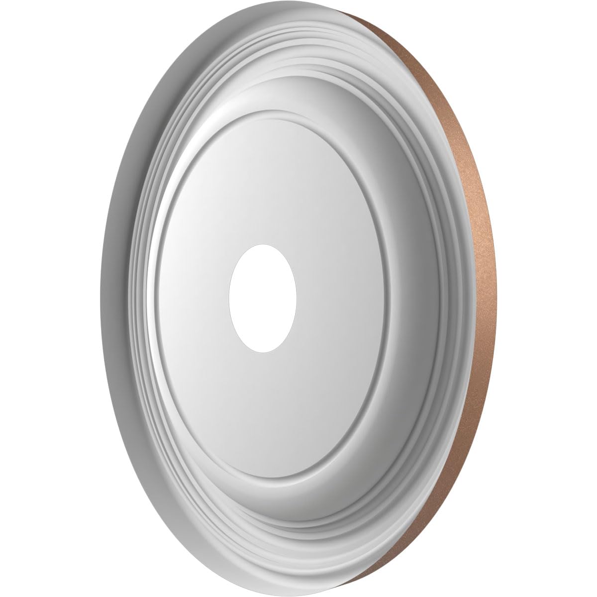 Ekena Millwork 19Od X 3 1/2Id X 1 1/2P Traditional Thermoformed Pvc Ceiling Medallion (Fits Canopies Up To 11 1/2), Aged Copper