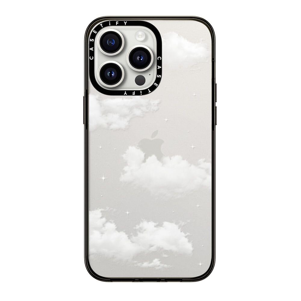 Casetify Compact Iphone 15 Pro Max Case [2X Military Grade Drop Tested / 4Ft Drop Protection]   Cloud Prints   A Dream   Clear B