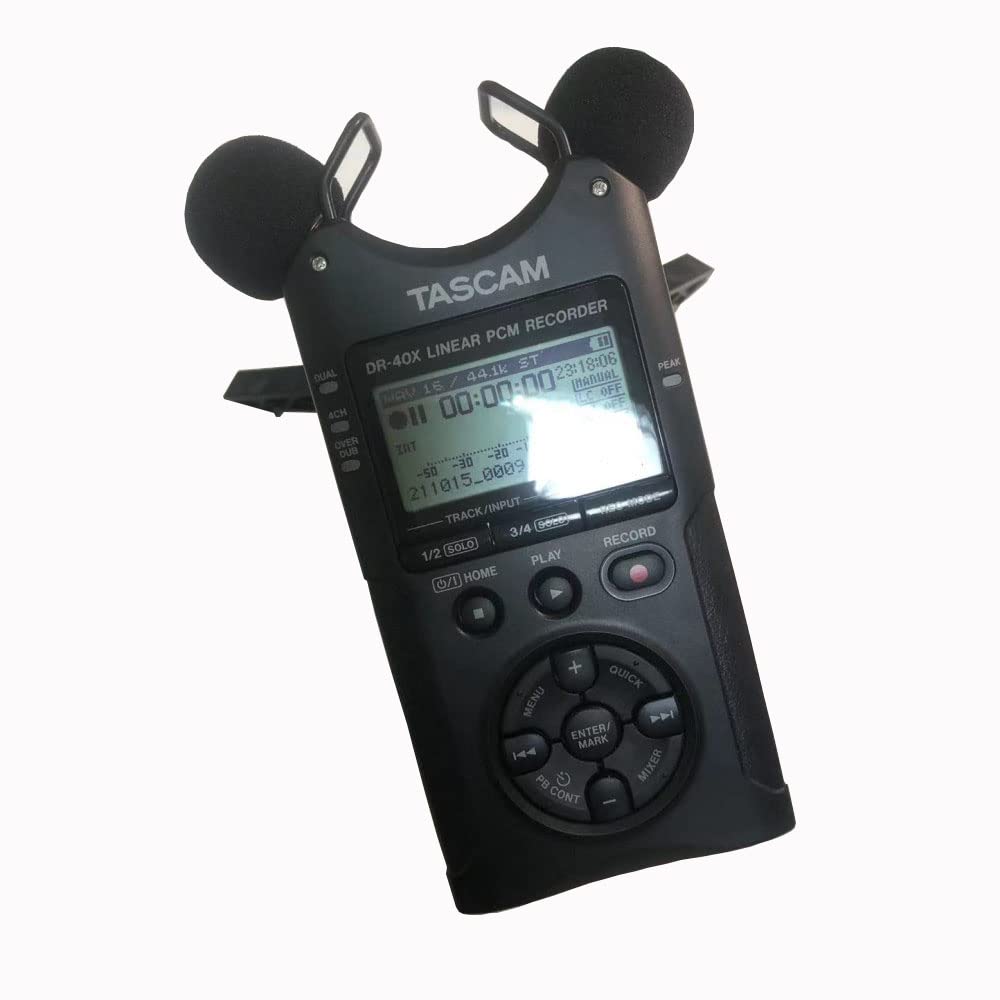 Vieryciy Dead Cat Wind Muff For Tascam Dr40 Dr07 Headset Windscreen Microphone Foam Covers For Tascam Dr40X Dr07X (Black)