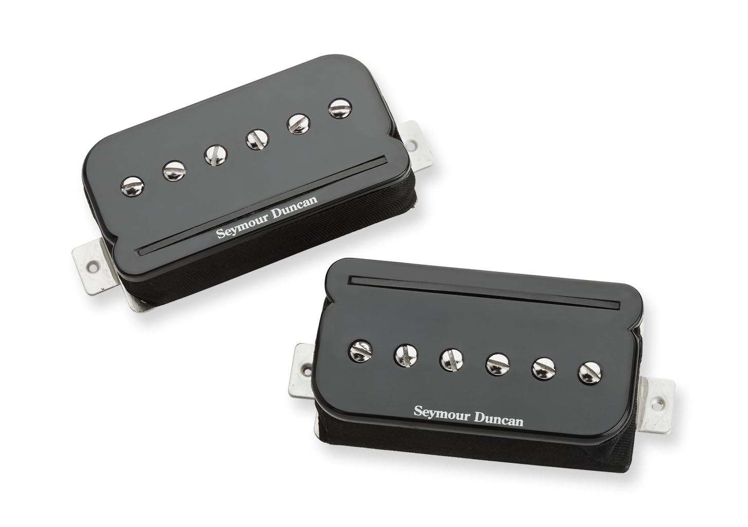 Seymour Duncan Black P Rails Humbucker Set   Electric Guitar Pickup, Versatile Humbucker, Strat, And P90 Tone