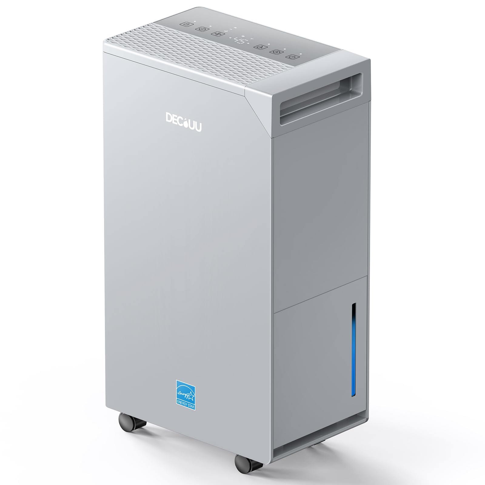 DECIUU 5000 Sq.Ft Energy Star Most Efficient 2024 Dehumidifier, Max 100 Pint Moisture Removal, Auto Defrost, Drain Hose, Smart H