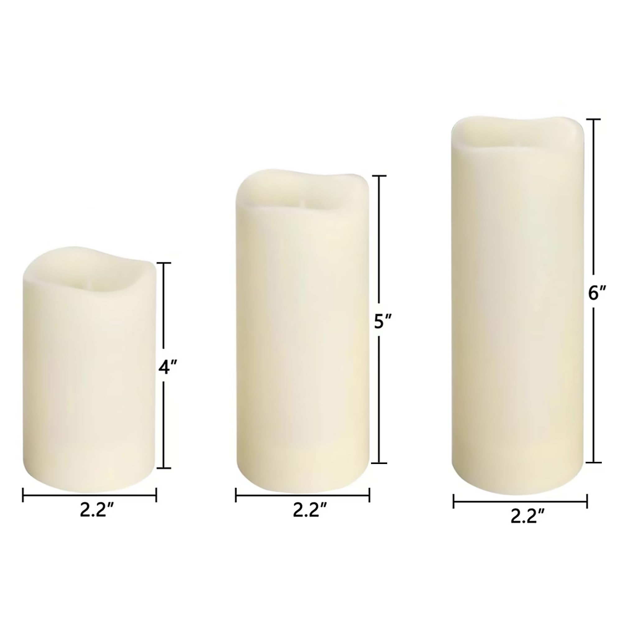 Pandaing 36 Pack Waterproof Outdoor Flameless Candles, Battery Operated Flickering Led Candles With Remote Control And Timer For