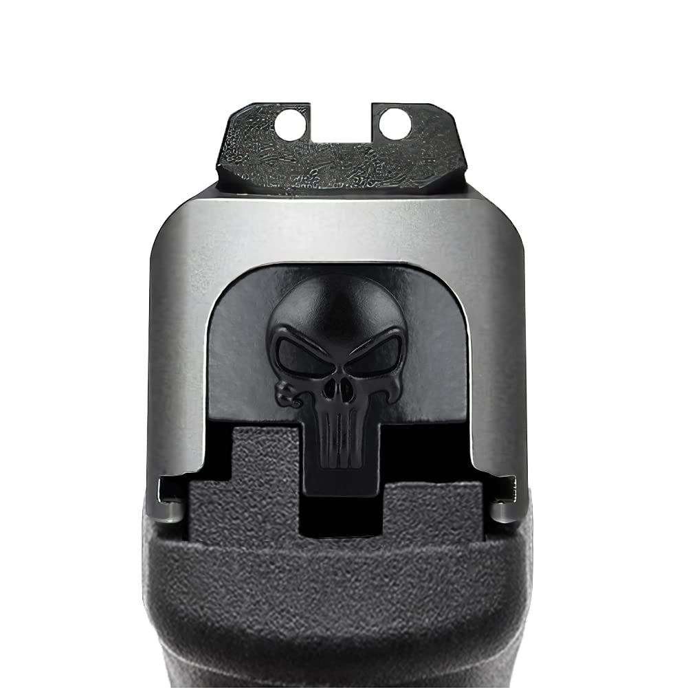 3D Aluminum Rear Cover Slide Back Plate For 9Mm .40 Smith And Wesson Sd9 Sd9Ve Sd40 Sd40Ve 9Mm/.40 Accessories, Skull