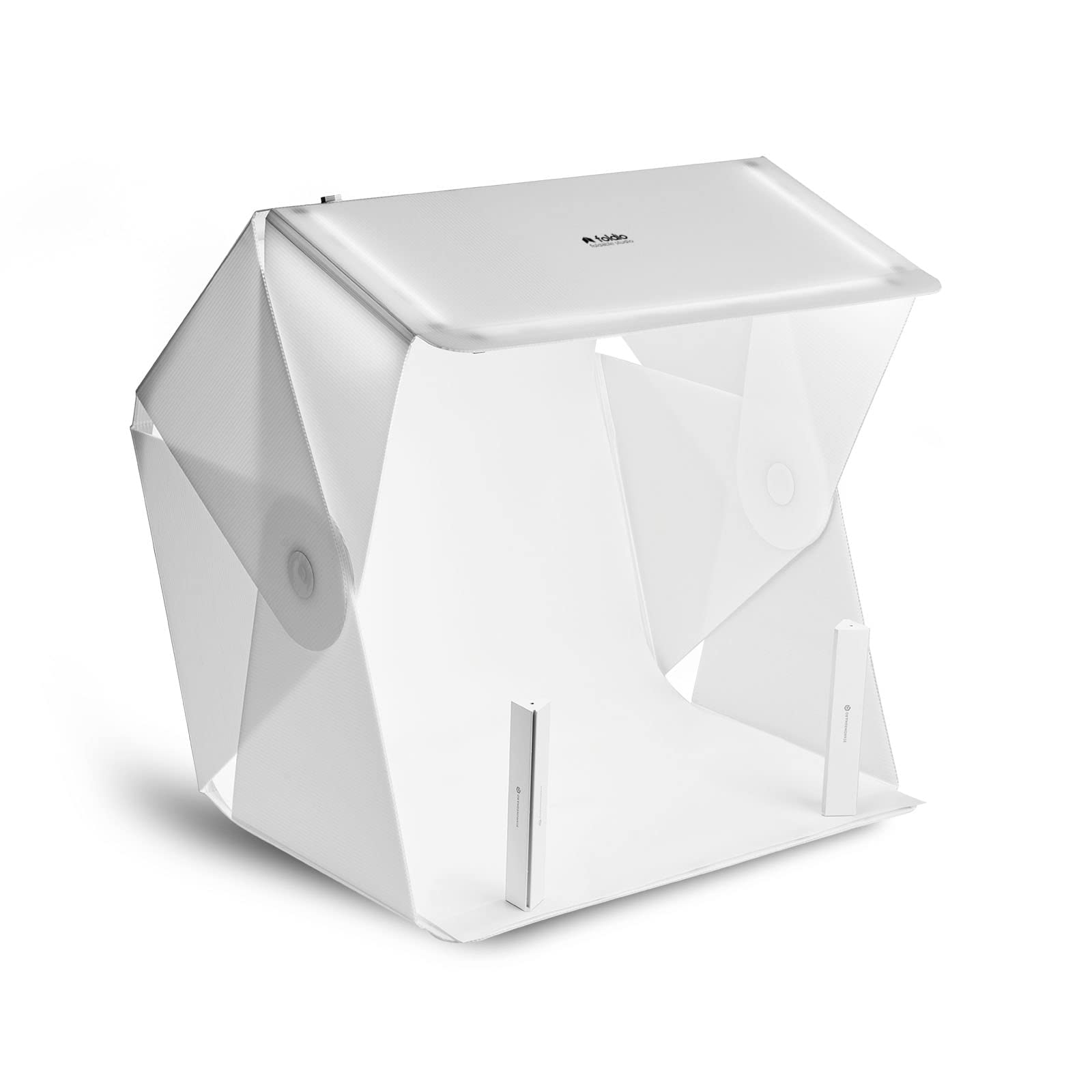 Foldio3 + Extra Lights (25Inch Lightbox For Product Photography With Halo Bars / 25'' X 25''/ Portable Studio, Dimmable Led Chip