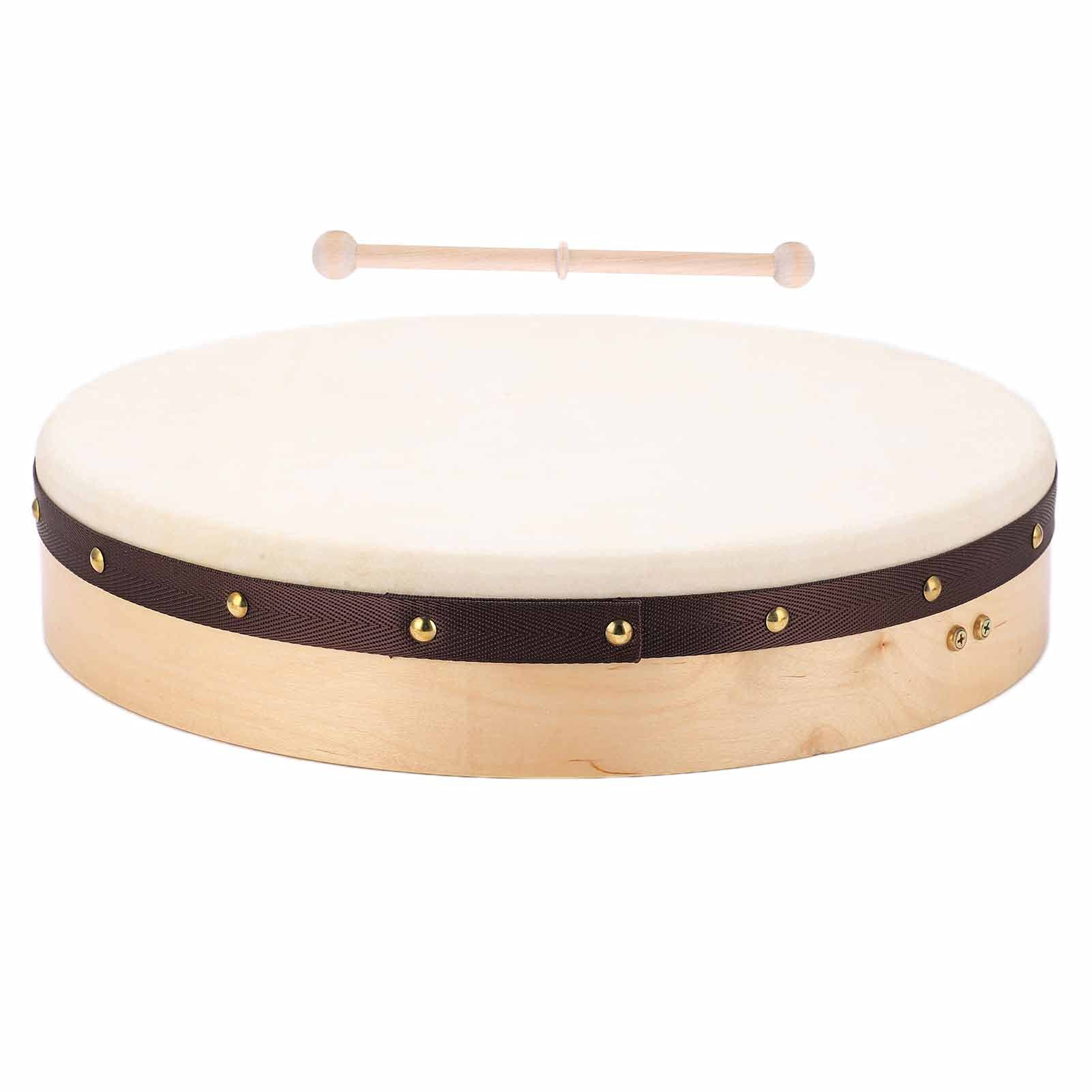 Sheepskin Drum, Percussion Instrument Music Tambourine 18 Inch Beat Kids for Children for Beginner for Starter