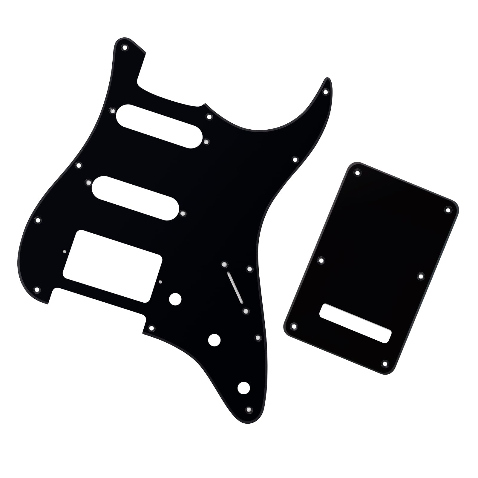 Banworks 1Ply Strat Hss Pickguard 11 Hole Ssh Pickguard Scratch Plate With Backplate 6 Hole Trem Tremolo Cover Set For Usa/Mexic