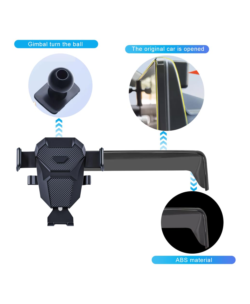 Kephth Car Phone Holder For 2024 2025 Vw/Volkswagen Atlas/Altas Cross Sport Accessories Dash Mount Cell Phone Holder For Most Sm