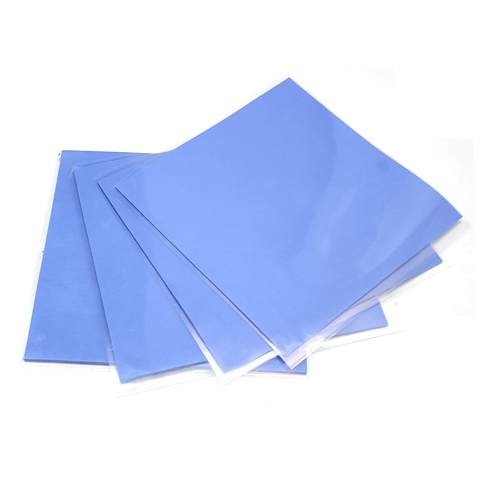 4 Pieces Silicone Thermal Pad, 0.5Mm 1Mm 1.5Mm 2Mm Thickness 100X100Mm Whole Piece, Thermal Conductivity 3.0 W/Mk, Heat Resistan