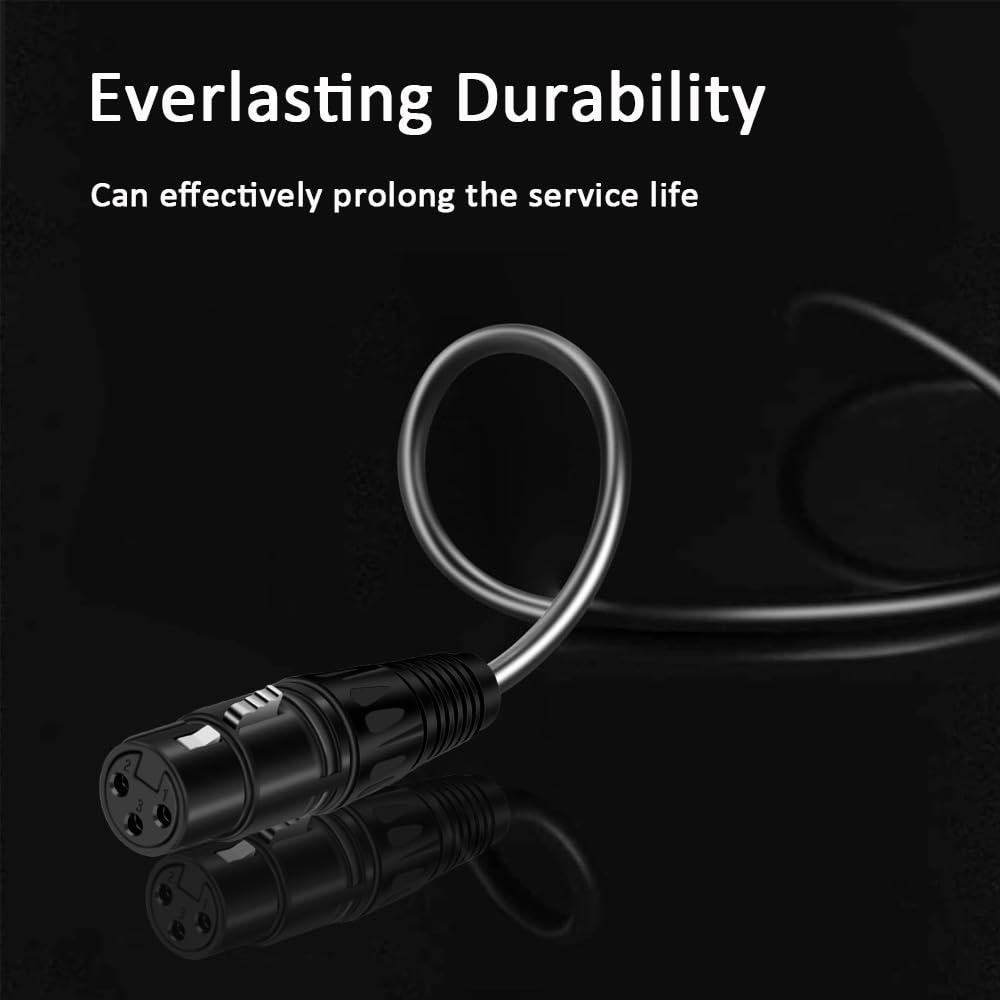 Dremake 20Ft Xlr To Ts 6.35Mm (1/4 Inch) Mic Cable, Xlr 3Pin To Quarter Inch Audio Cord, Mono 6.35Mm 1/4 Inch Ts Male To Xlr Fem
