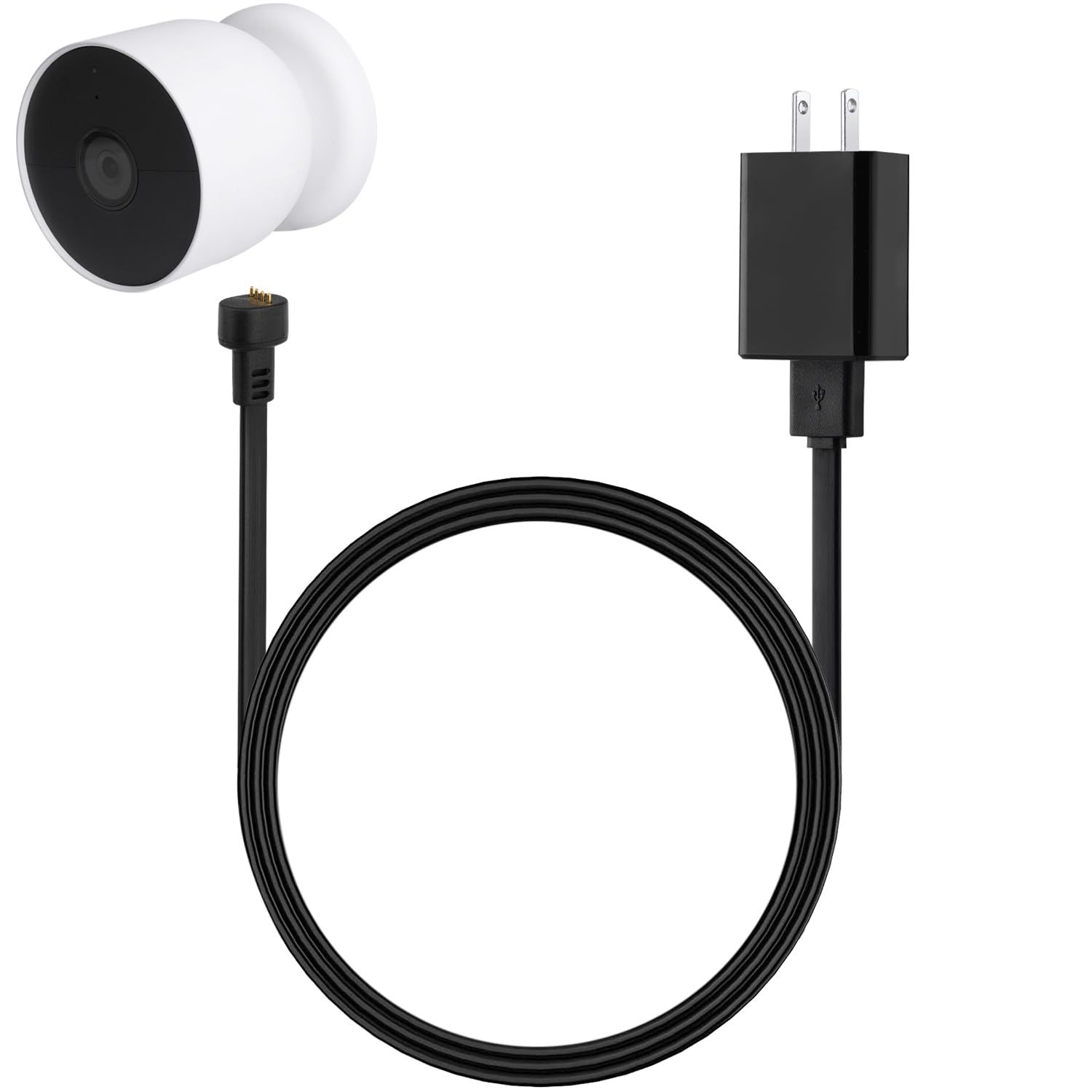 Power Adapter Compatible With Google Nest Cam Outdoor Or Indoor, Battery   6.5Ft/2M Weatherproof Outdoor Charger Cable Power You