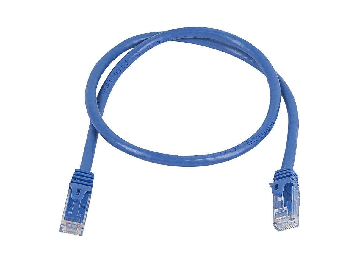Monoprice Cat6 1Ft Blue Patch Cable Utp 24Awg 550Mhz Pure Bare Copper Snagless Rj45 Flexboot Series Ethernet Cable