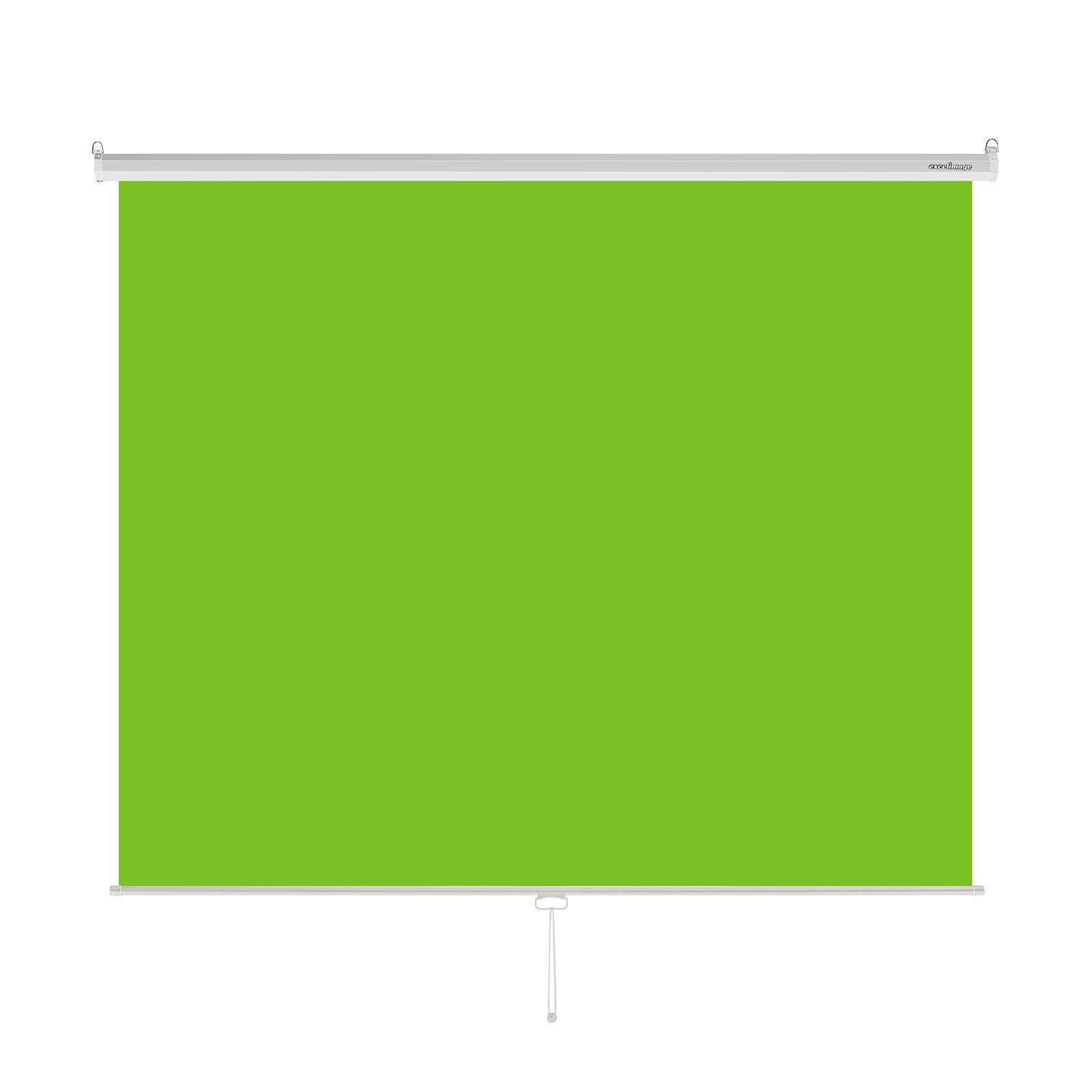 excelimage Pull-Down Green Screen Backdrop, 79   x75    Auto-Locking Chroma Key Panel with Wrinkle-Resistant Green Fabric for Yo