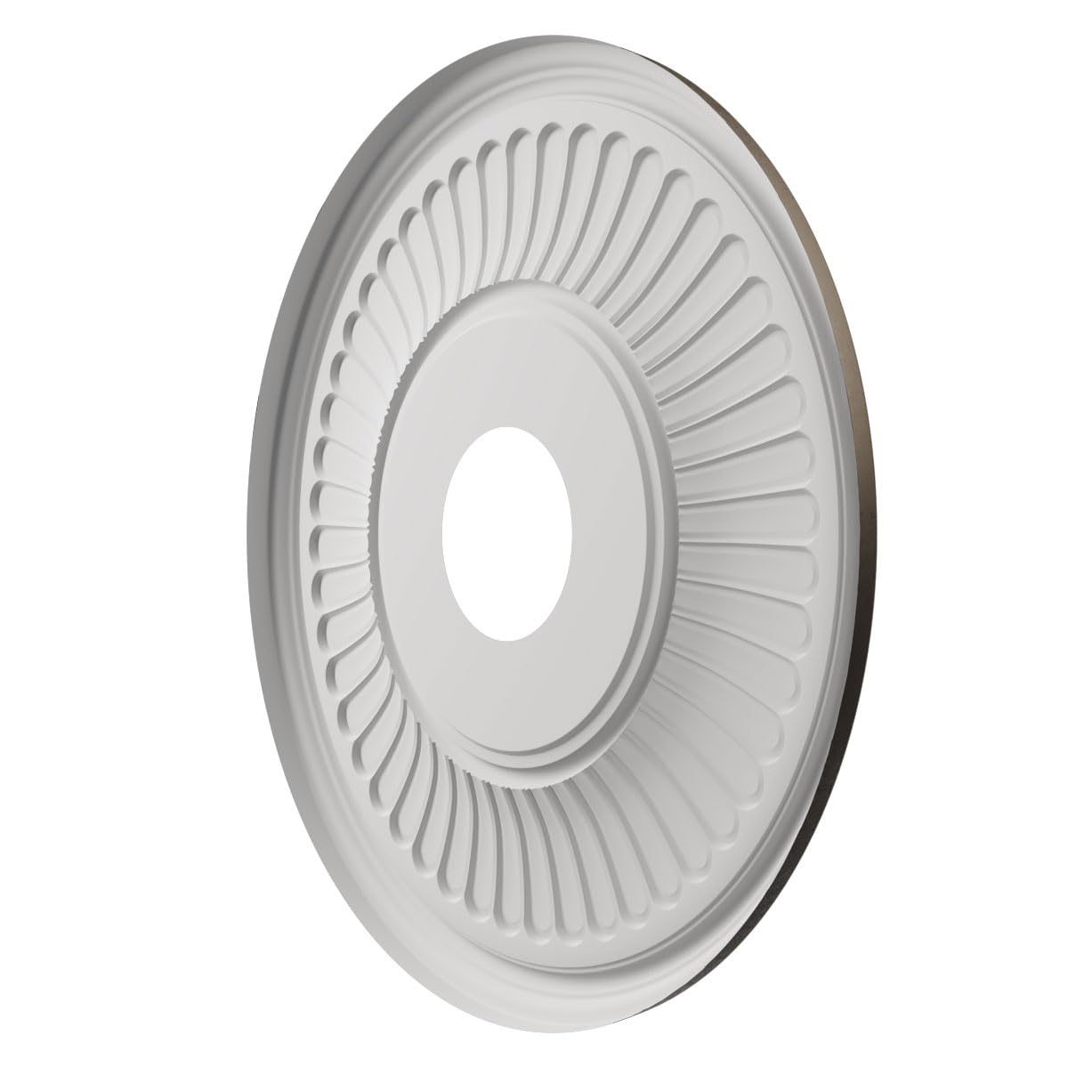 16Od X 3 1/2Id X 1P Berkshire Thermoformed Pvc Ceiling Medallion (Fits Canopies Up To 7), Metallic Black Night