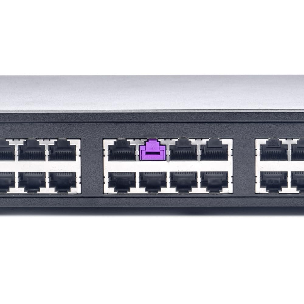 Smart Keeper Rj45 Port Lock With Key   10 Locks 1 Key (Purple)