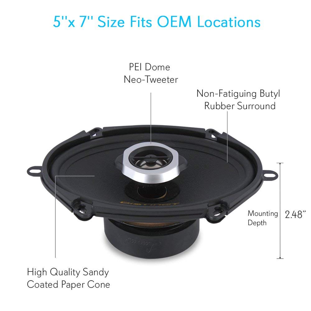 Lanzar 2 Way Universal Car Stereo Speakers   200W 5    X 7    / 6    X 8    Universal Oem Quick Replacement Component Speakers V