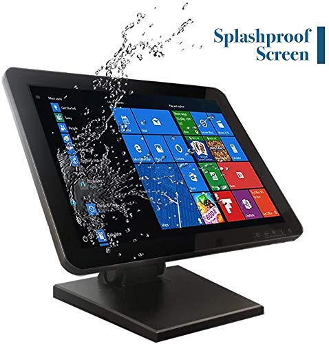 15 Inch Capacitive Led Backlit Multi Touch Monitor, True Flat Seamless Design Touchscreen With Metal Pos Stand, For Office, Pos,
