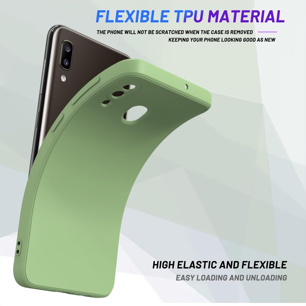 Wogroo For Samsung Galaxy A20 Case Green, A30 Case Scratch Resistant With Soft Touch, Slim Thin Phone Cover For Samsung Galaxy A