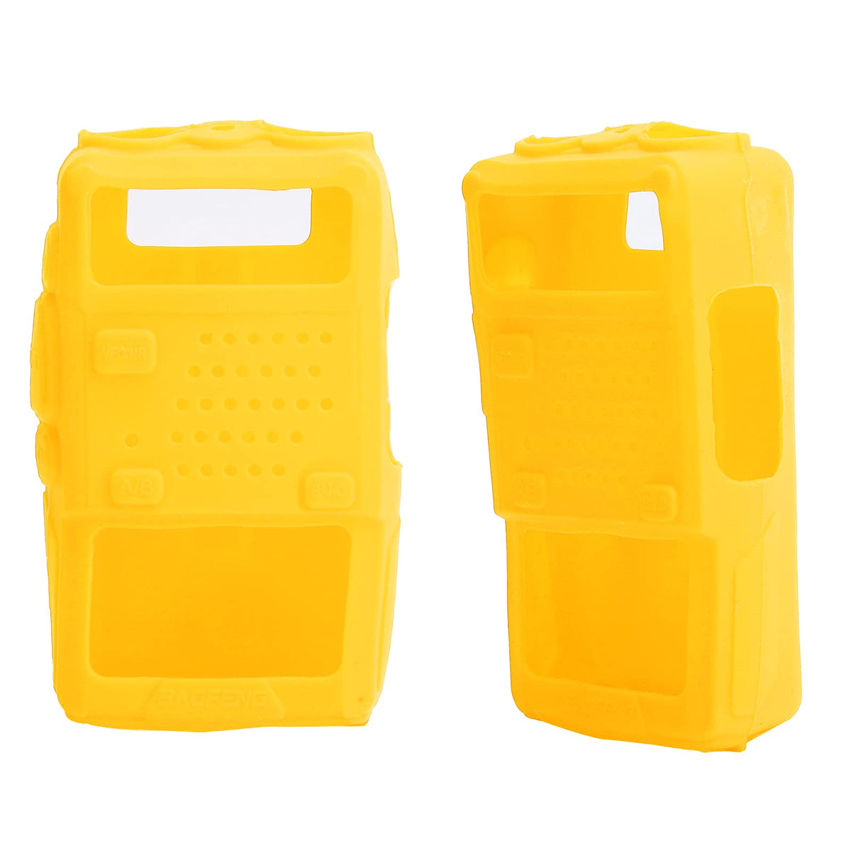 2Pcs Mini Walky Talky Silicone Protective Soft Cover Twoway Radio Protector For Uv5R Easy To Install More Convenient Lightweight And Portable (Yellow)